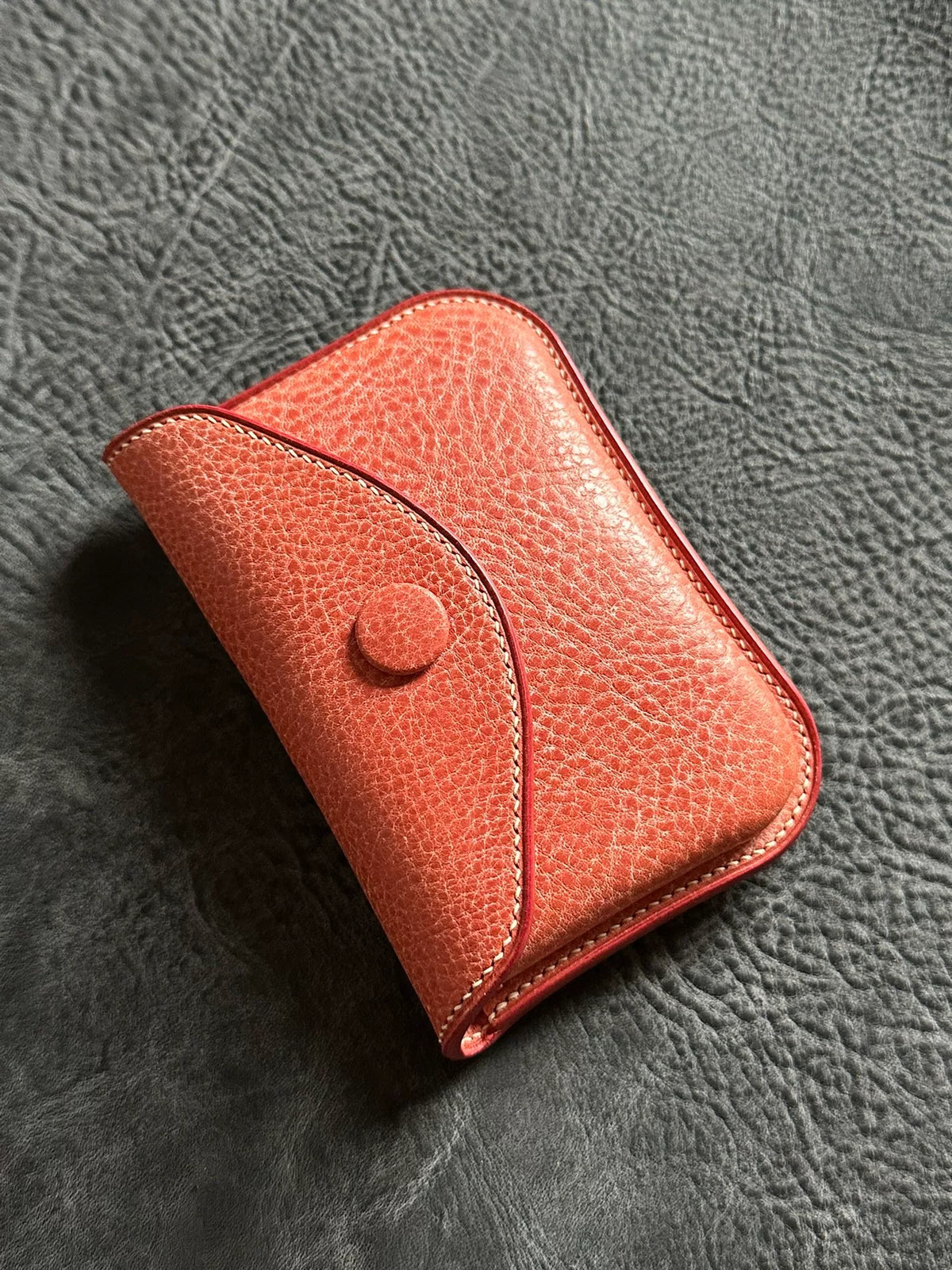 しぼ革 カードホルダー ラウンドウォレット