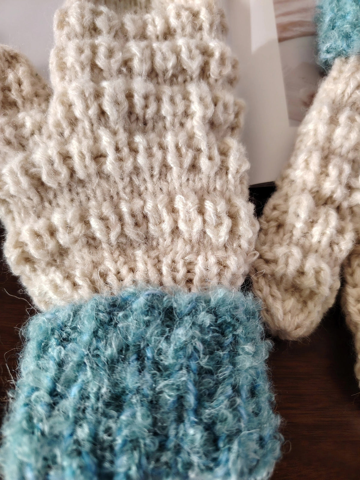 Handgebreide Handschoenen van Wol, Kasjmir en Mohair