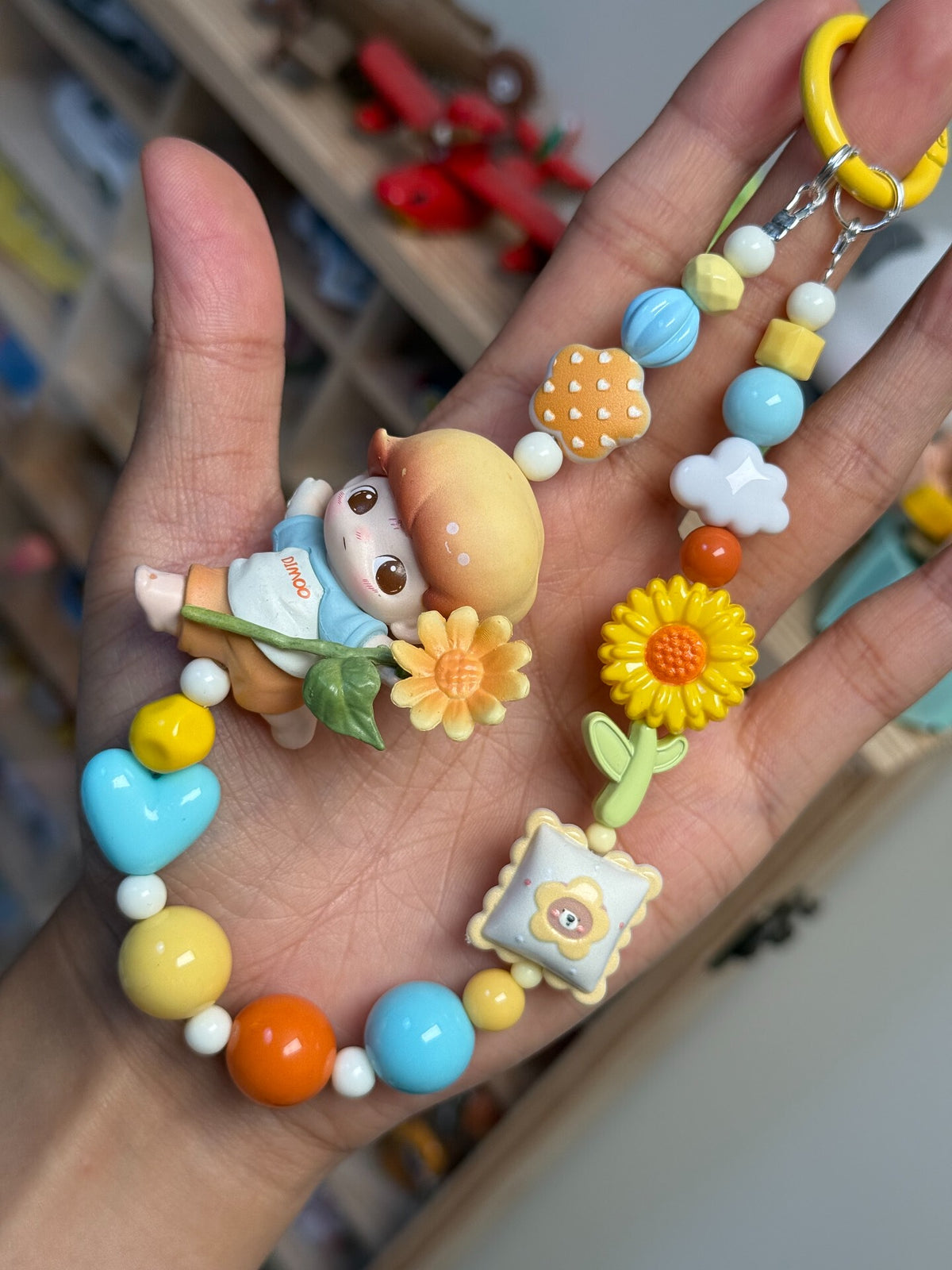 DIMOO Sunflower Phone Strap Bag Charm Keychain
