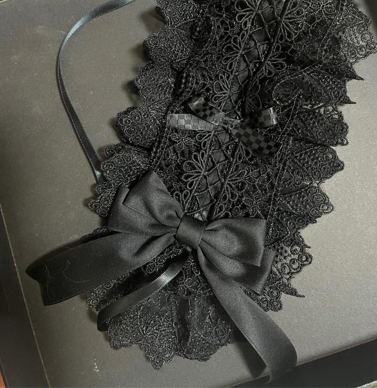 Lolita Handmade Black Lace Headband