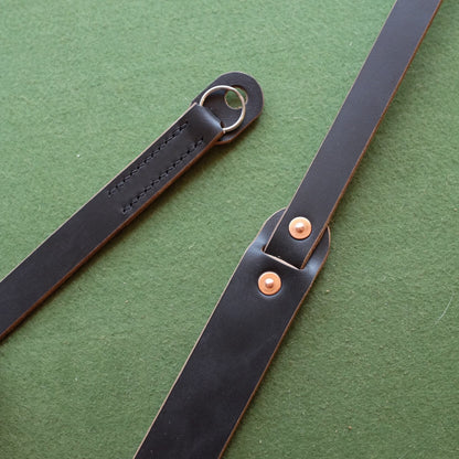 Horween CXL Leather Shoulder Strap with Copper Hardware and Variable Width