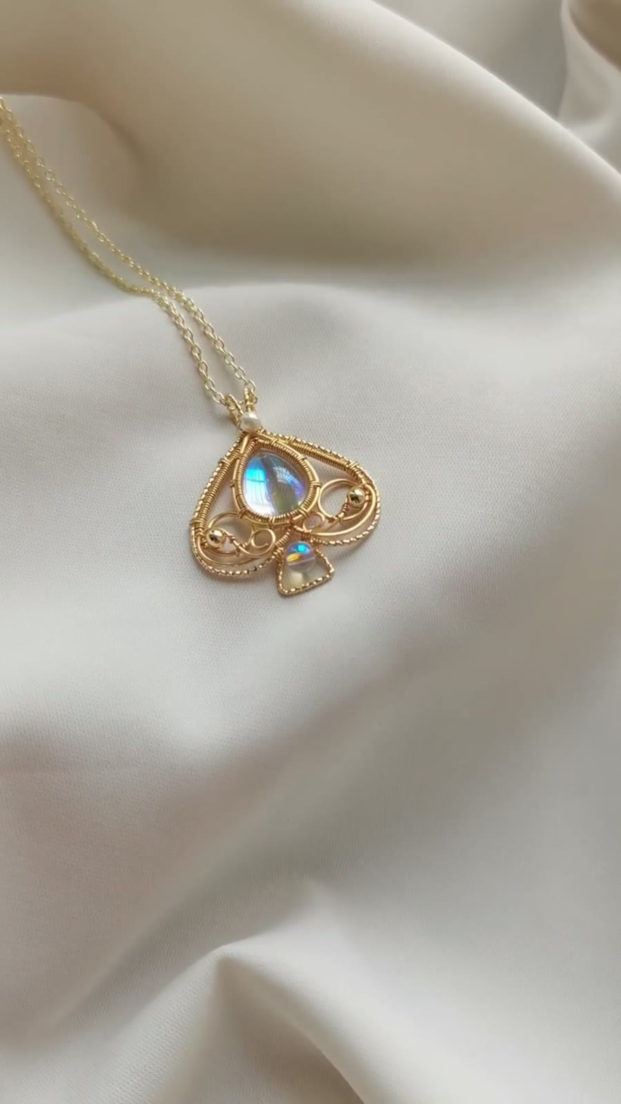 Wire Wrapped Heart Pendant Necklace