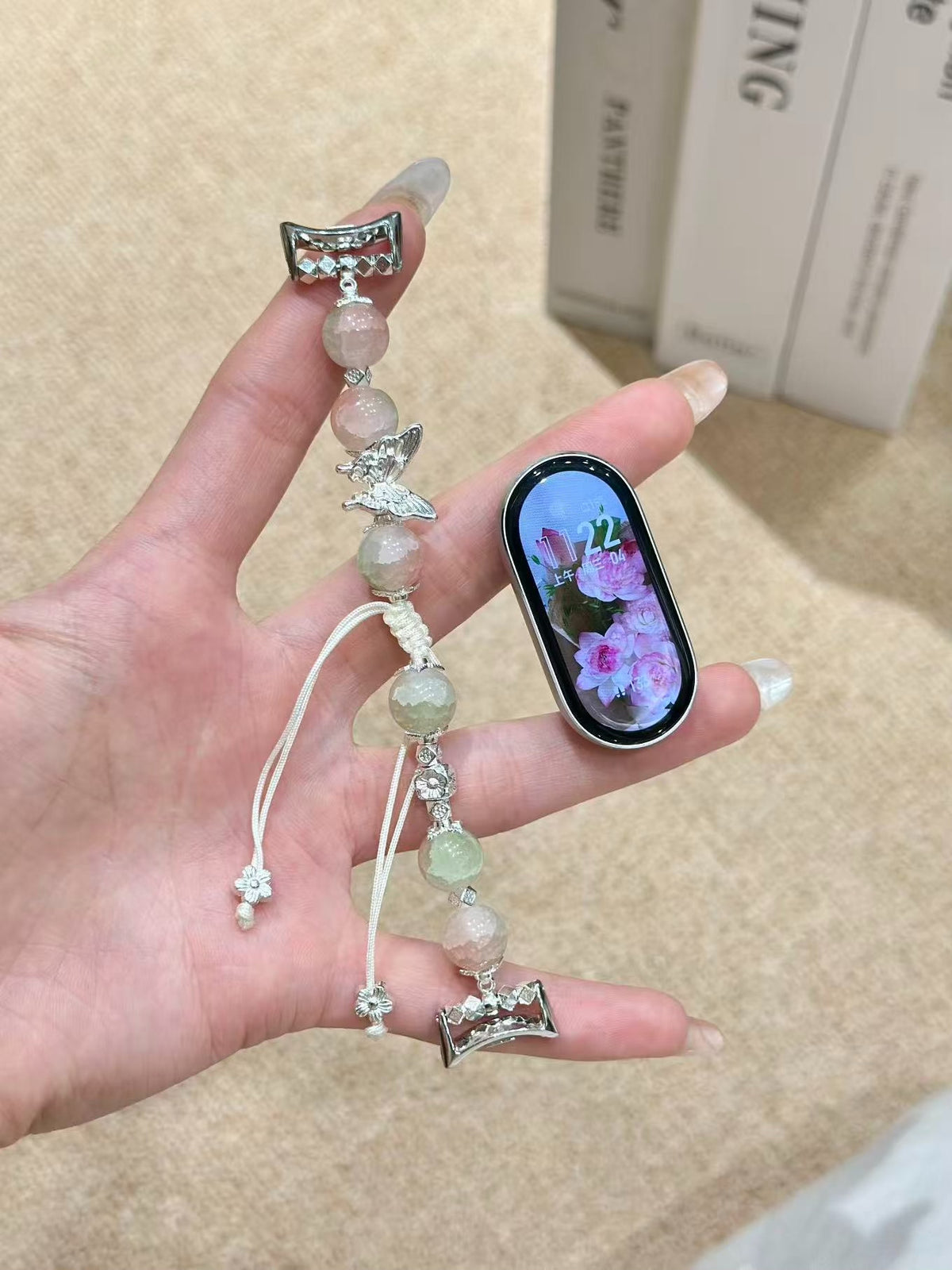 Beaded Butterfly Watch Strap for Xiaomi Band