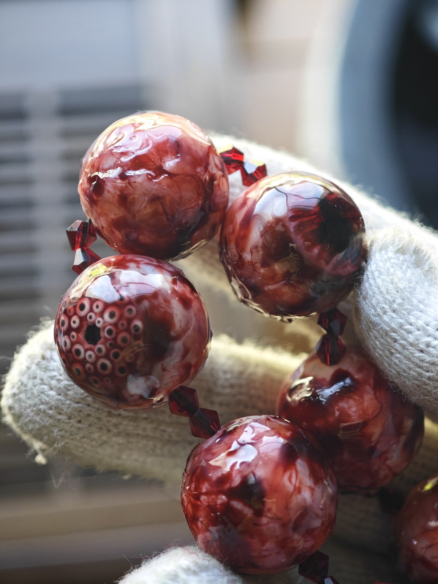 Cthulhu Multi-Pupil Eyeball Bead Bracelet