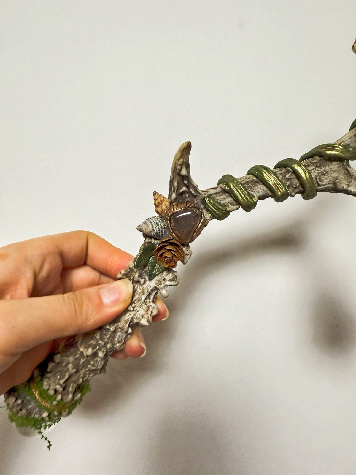 Witch Antler Hand Bell Candle Snuffer Wand