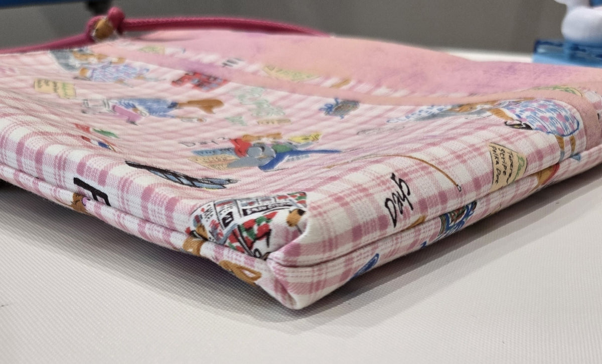 Pink London Cat Shoulder Bag Plaid