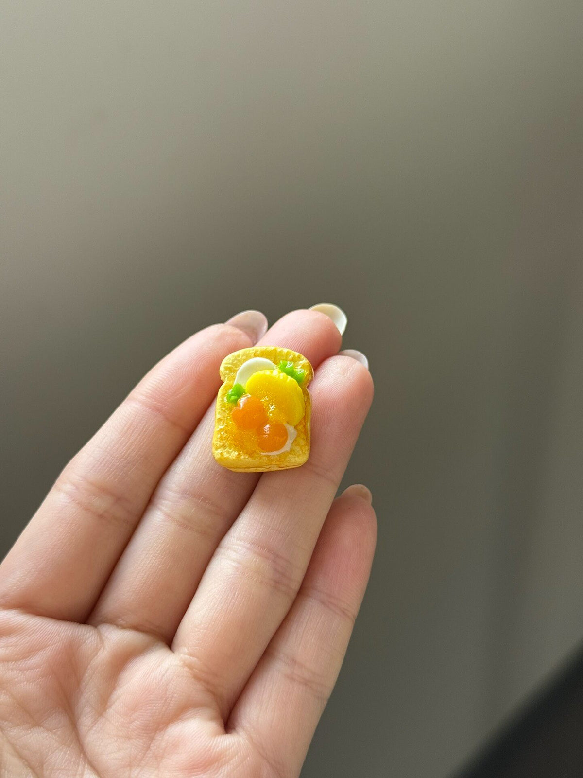 Clay Toast Charm Miniature Sculpture