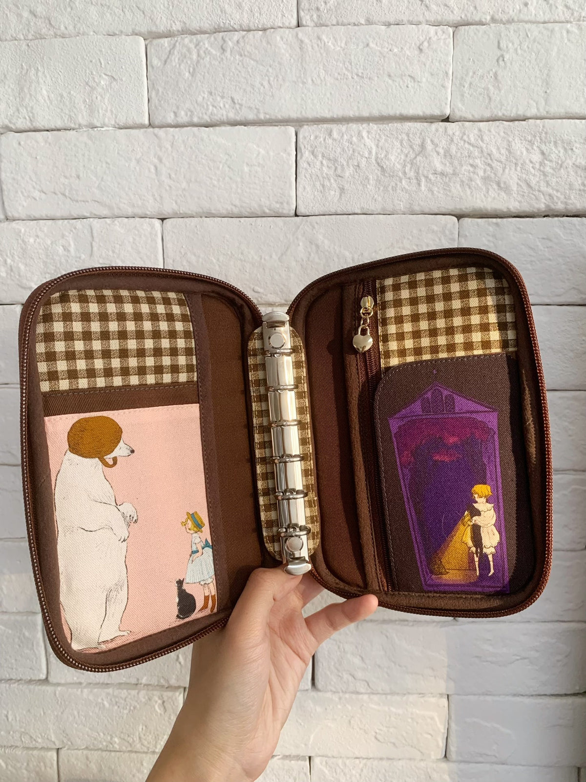 Stoffen opberg-etui met zeemeerminprint
