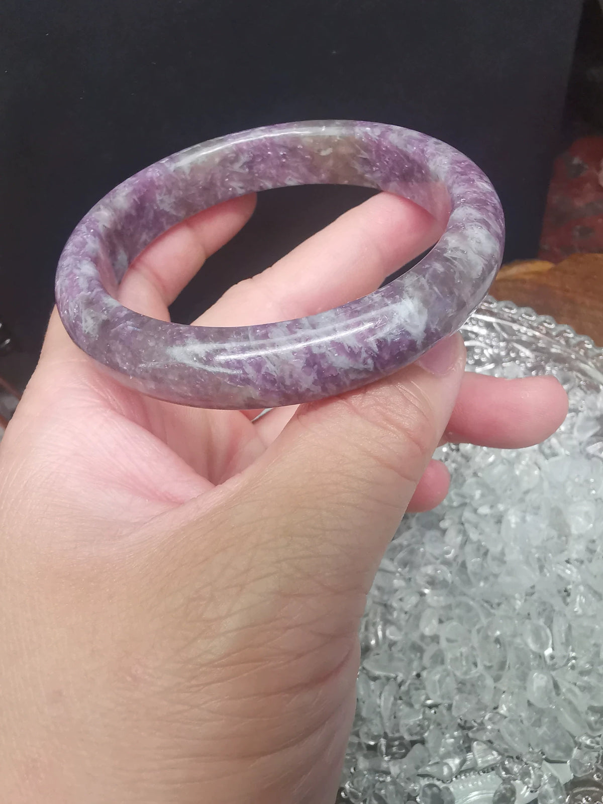 Lepidolite Bangle Bracelet 58.8 mm