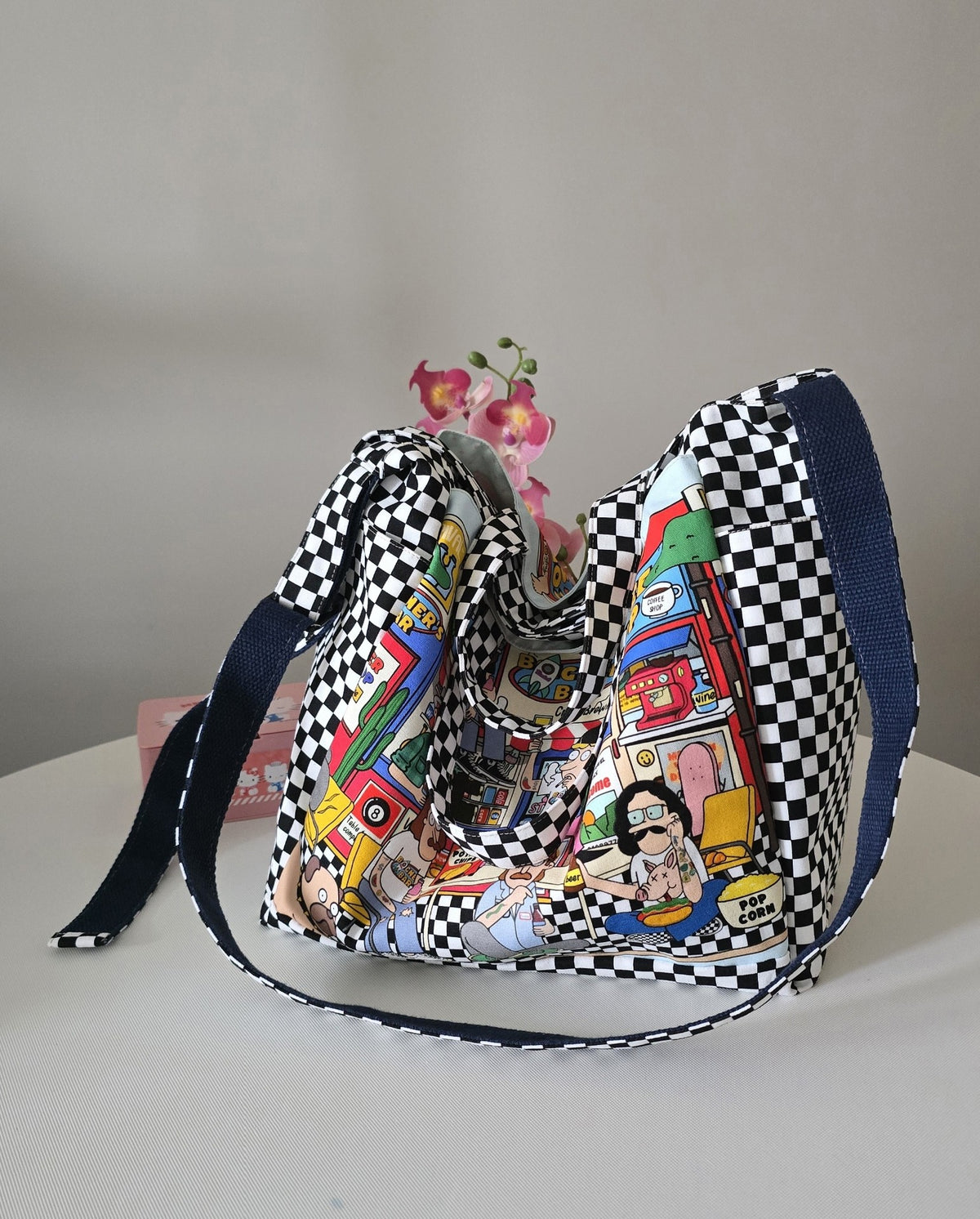 Cartoon Print Tote Bag Shoulder Bag