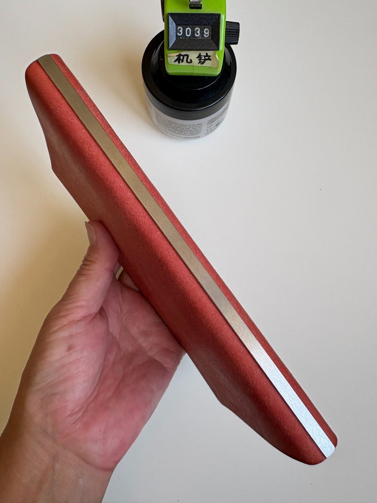 A6 Pueblo Leather Six-Ring Binder Pink