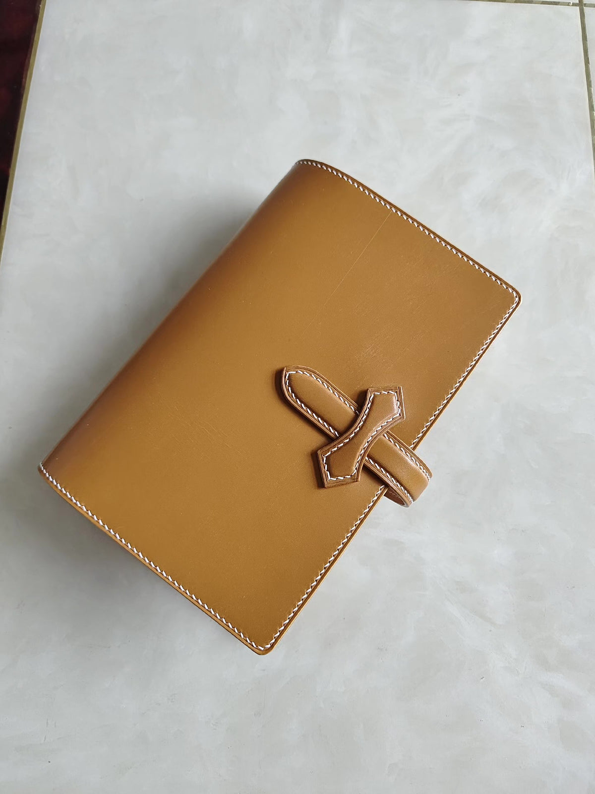 A6 Leather Binder with Six Ring Mechanism