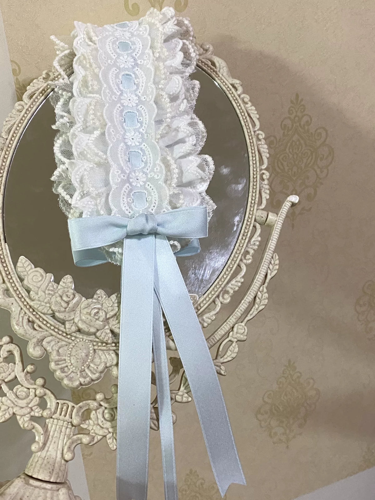 Handmade Baby Blue Lace Baby Headband