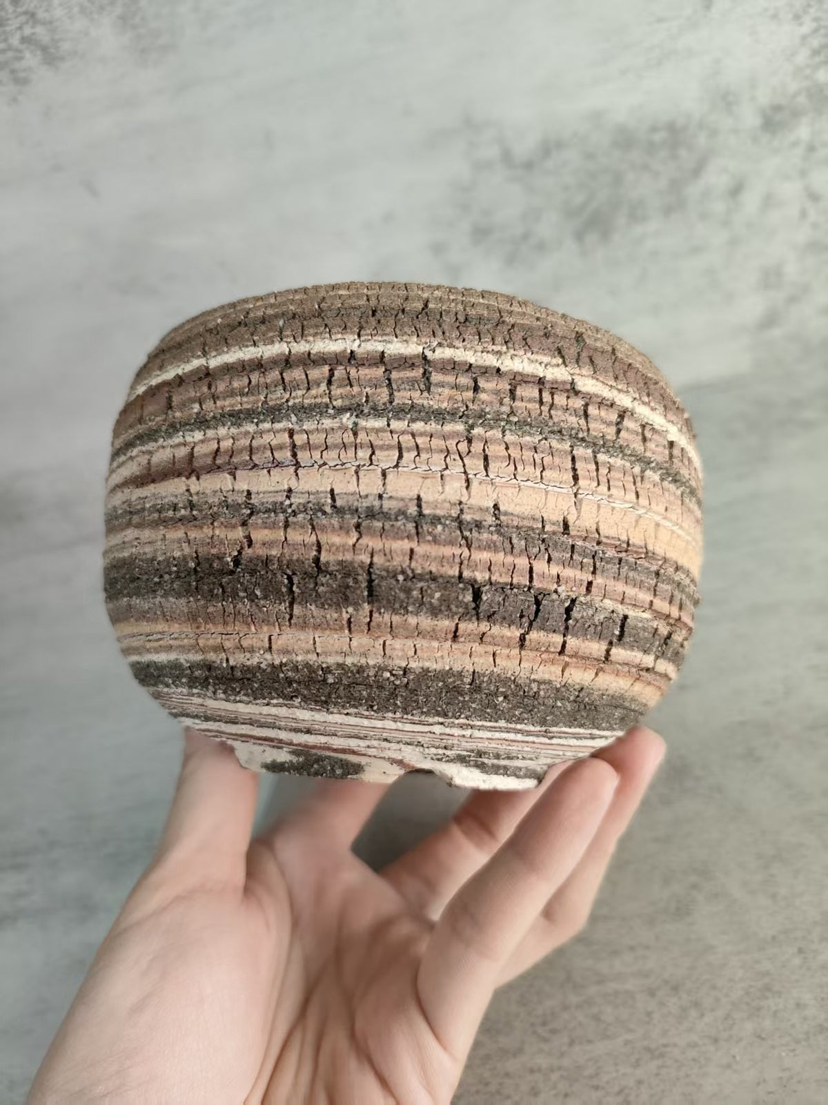 Handmade Ceramic Bowl with Textured Earth Tone Finish