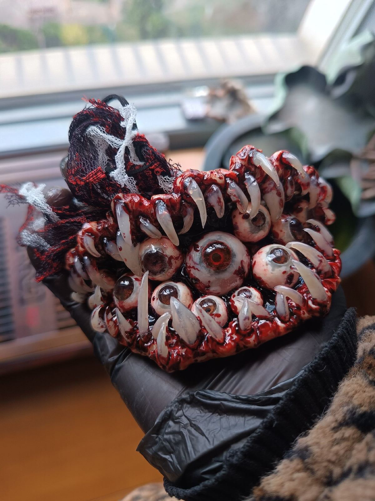 Cthulhu Eye Pendant Necklace Bloody Teeth