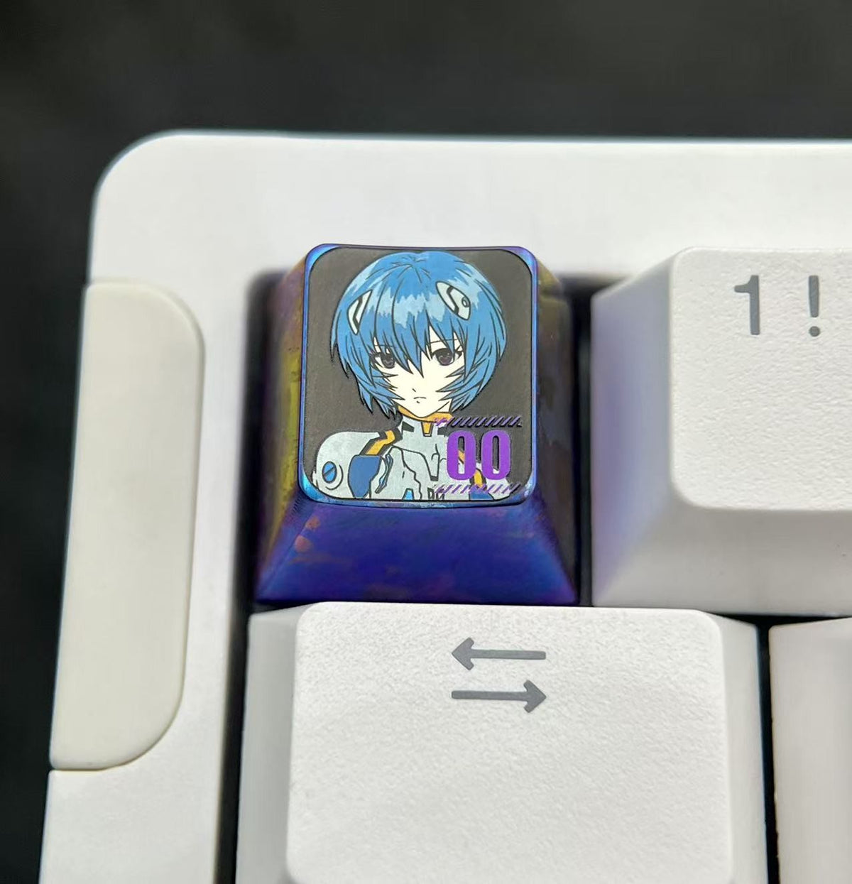 Rei Ayanami Titanium Alloy Keycap
