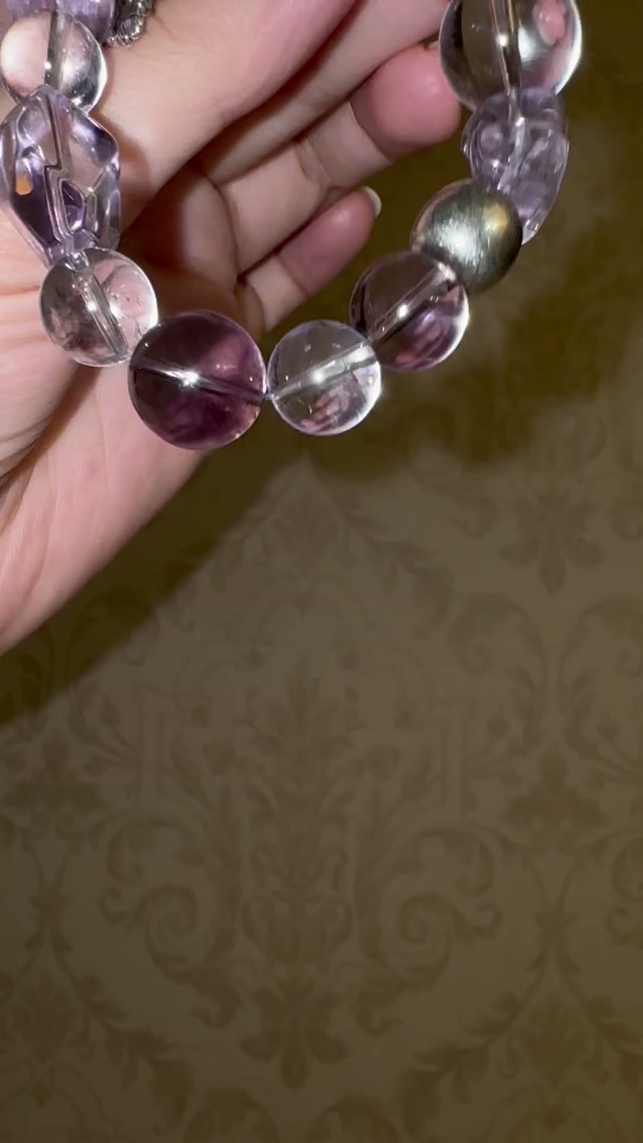 Ice Amethyst Kralenarm 10-14mm
