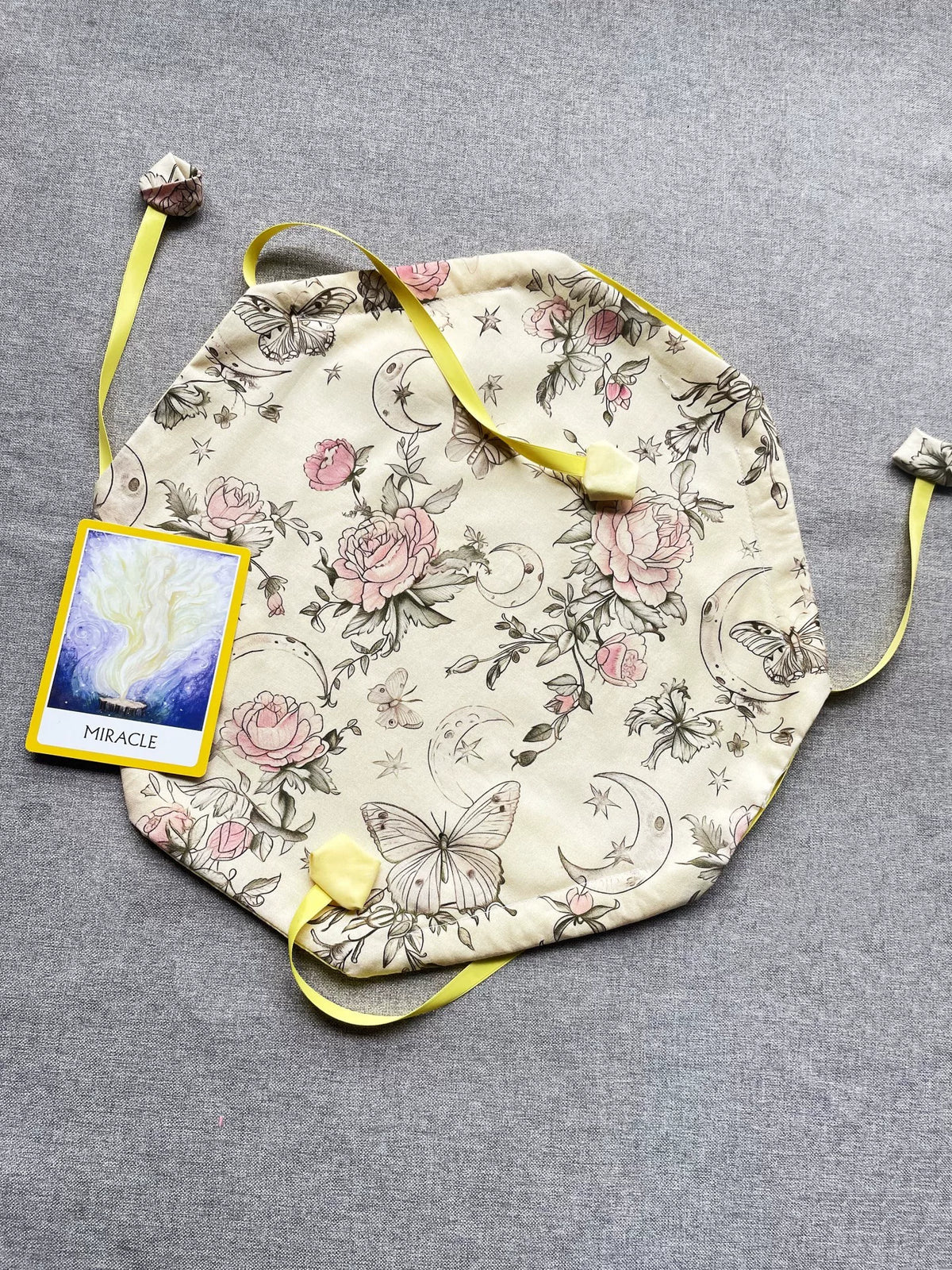 Cotton Drawstring Tarot Card Deck Storage Pouch