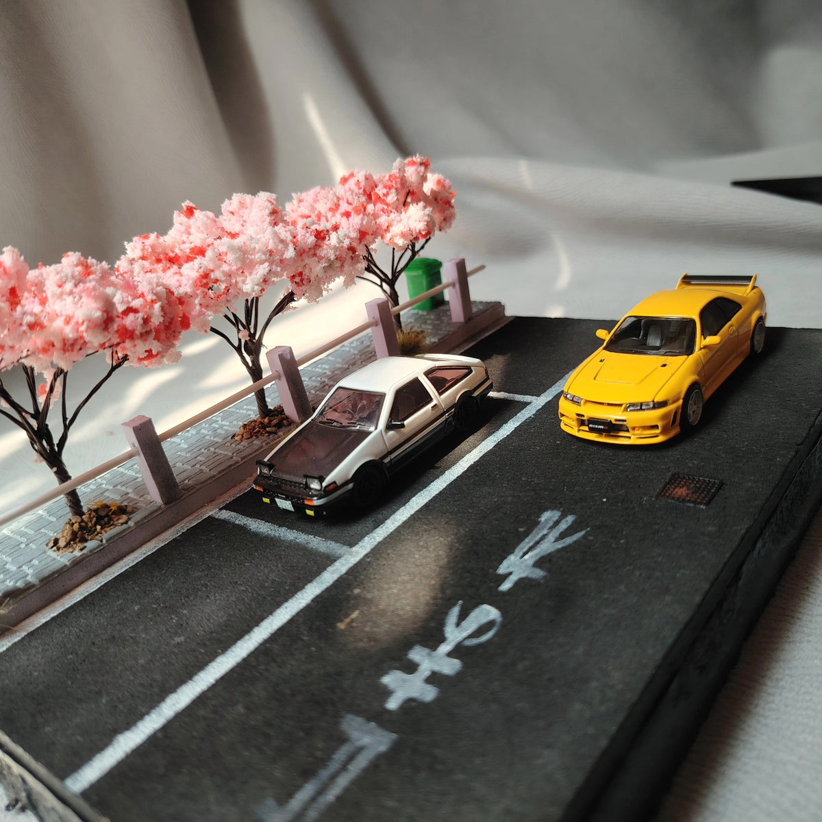 Base de Diorama de Rua Japonesa Escala 1:64