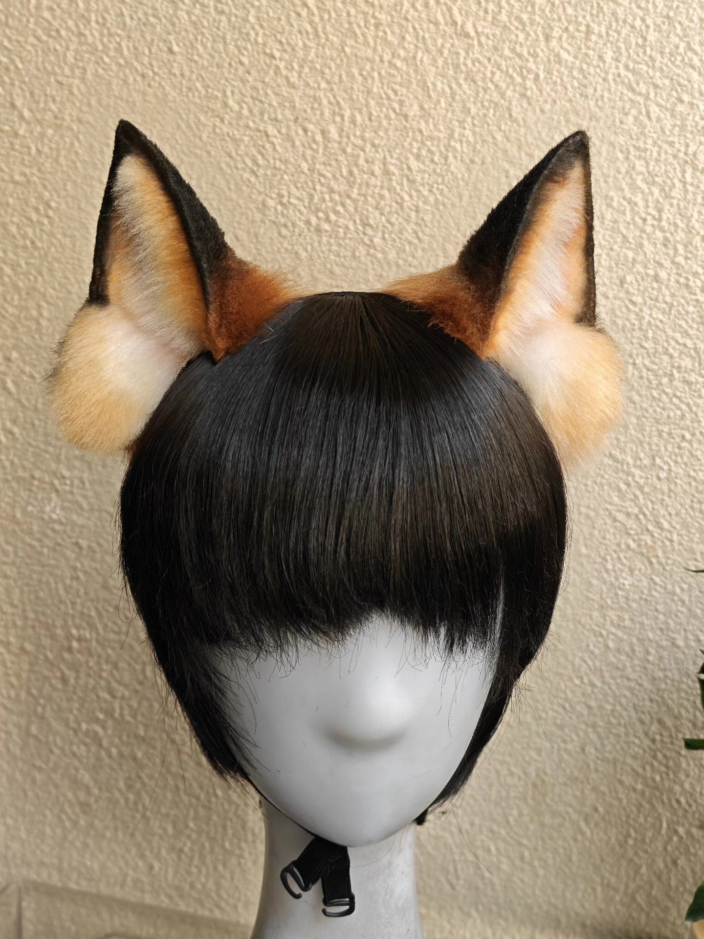 Handmade Red Fox Ears, Realistic Faux Fur, 9cm Height