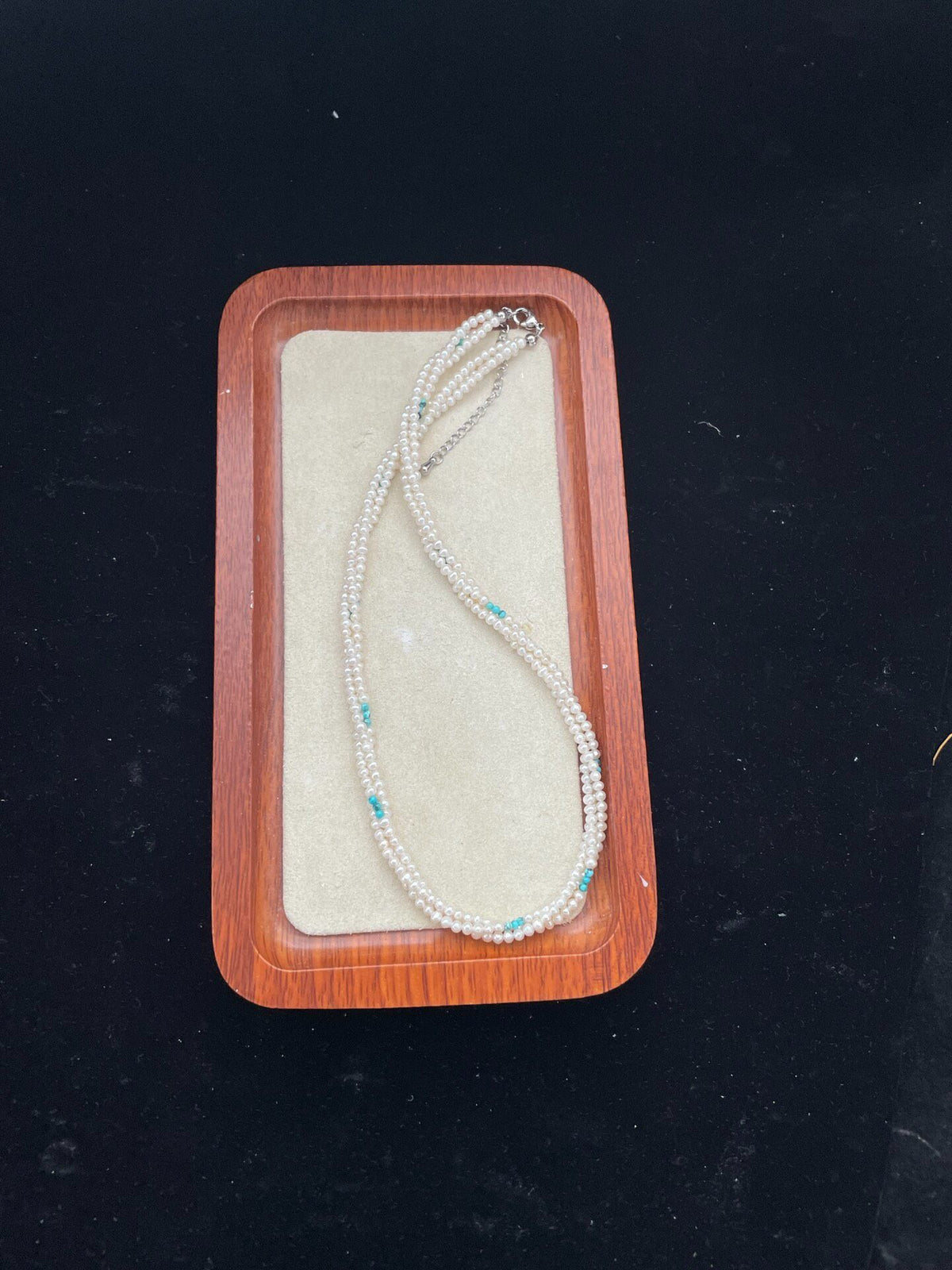 Natural Pearl Twisted Necklace with Turquoise