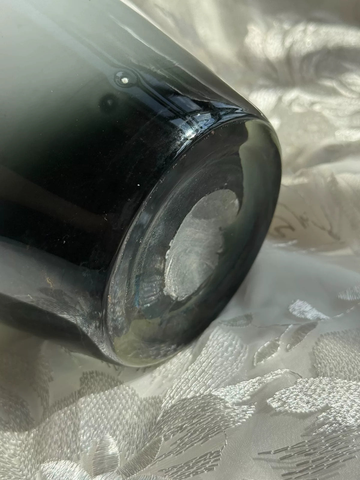 Vintage Ink Style Glass Vase 27cm