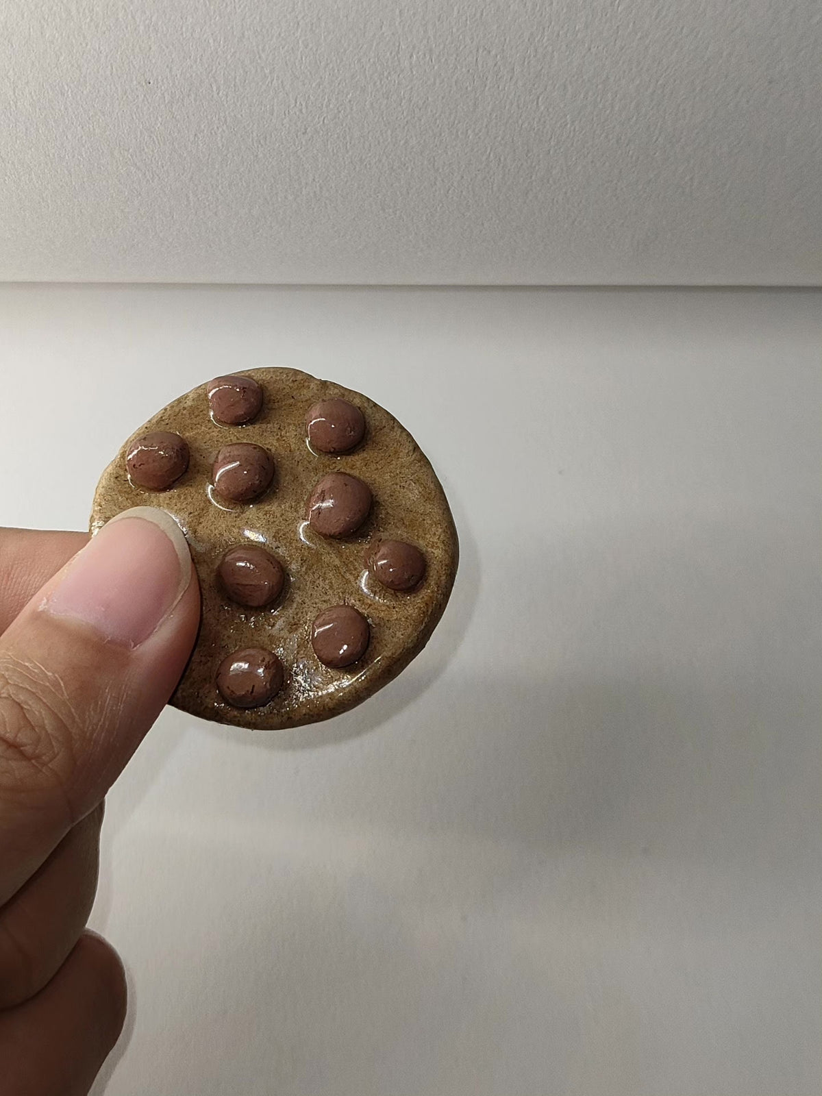 Pendentif Cookie en Pâte Polymère