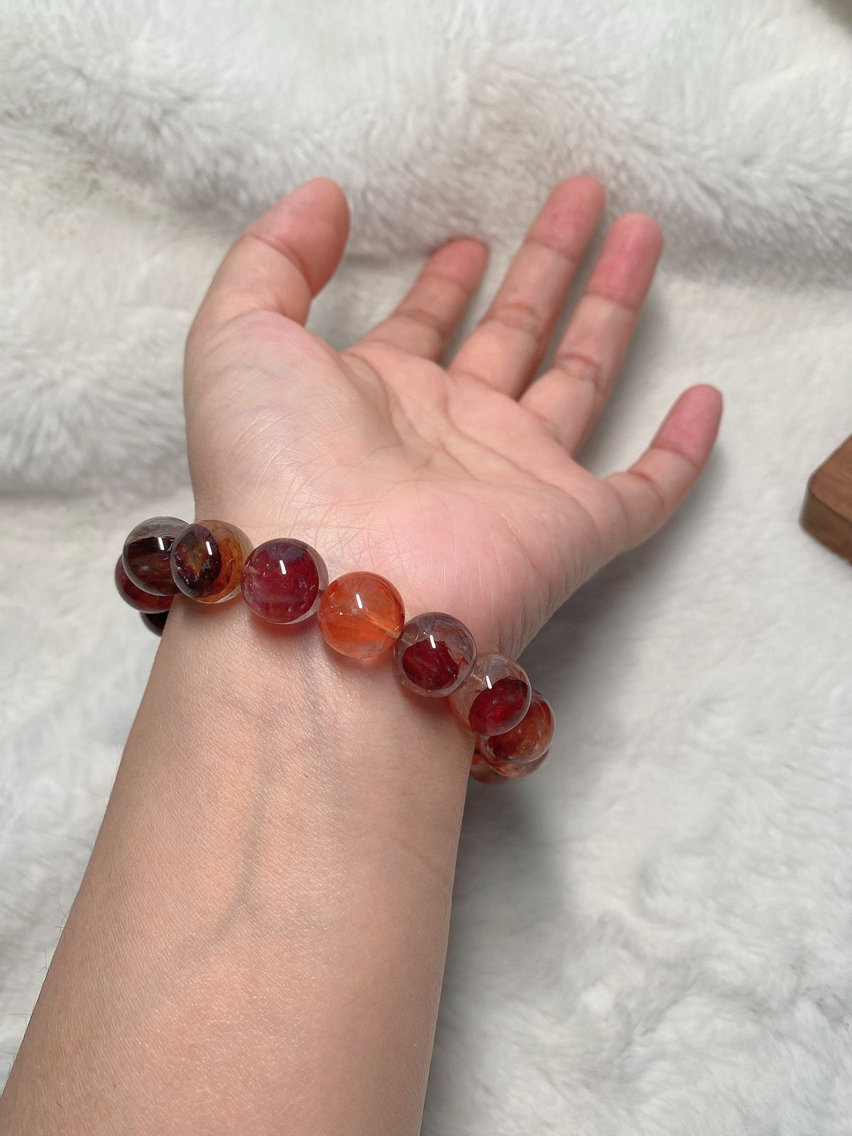 Natural Quartz Dried Rose Beaded Bracelet