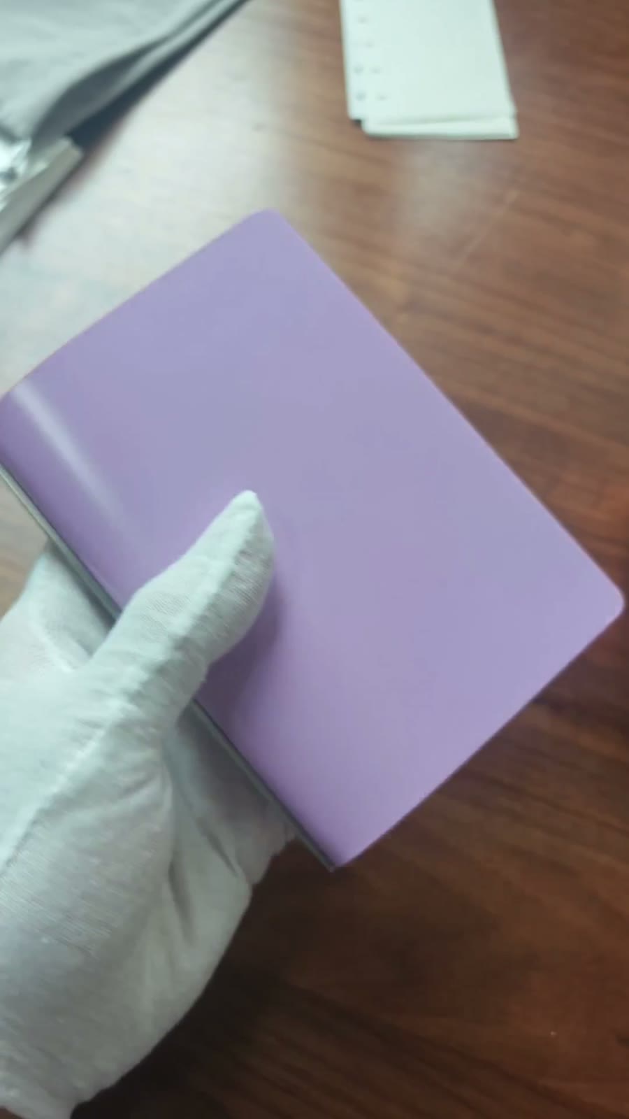 A7 Taro Purple Leather 6 Ring Binder