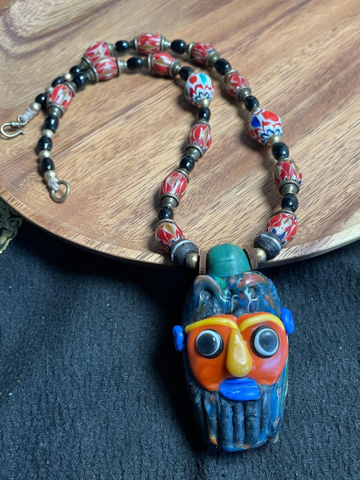 Phoenician Doll Glass Necklace
