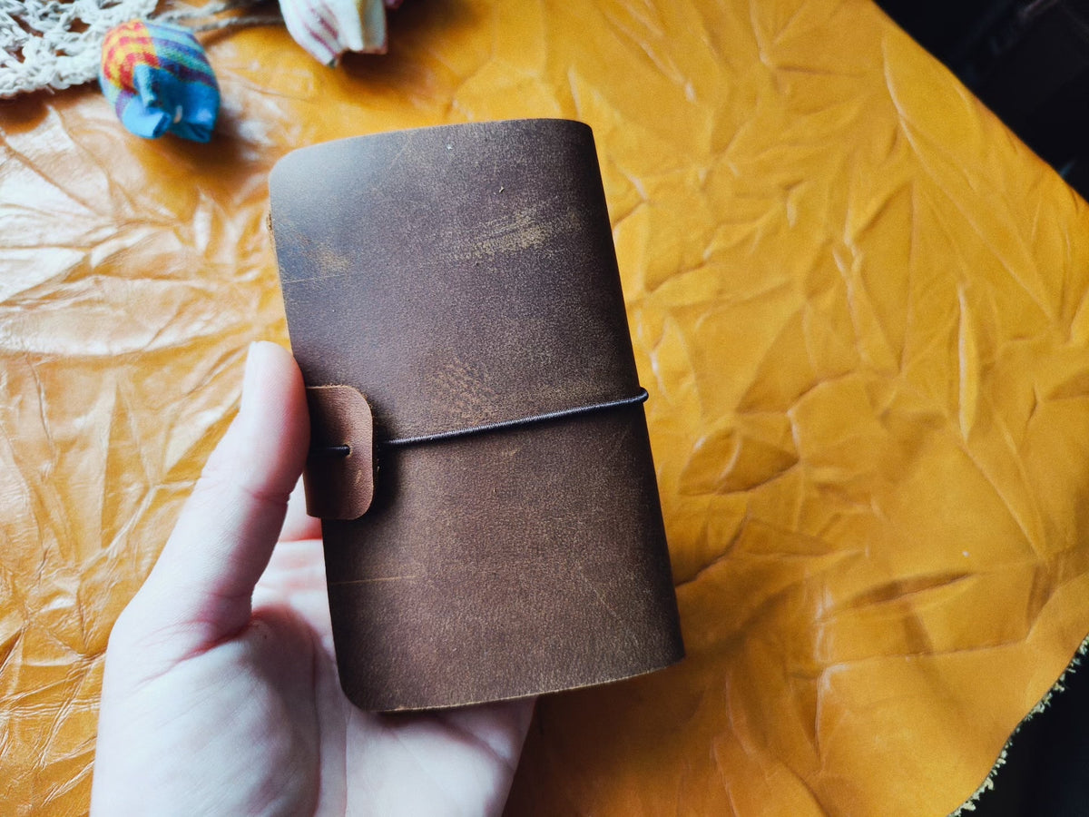 Vintage Traveler's Notebook aus Rindsleder