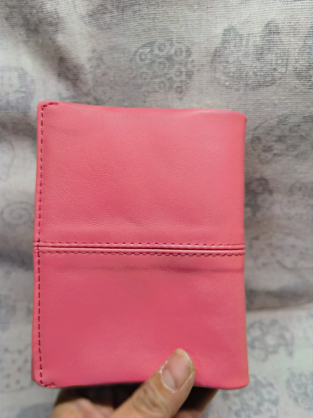 A7 Pink Sheepskin Leather Binder Cover