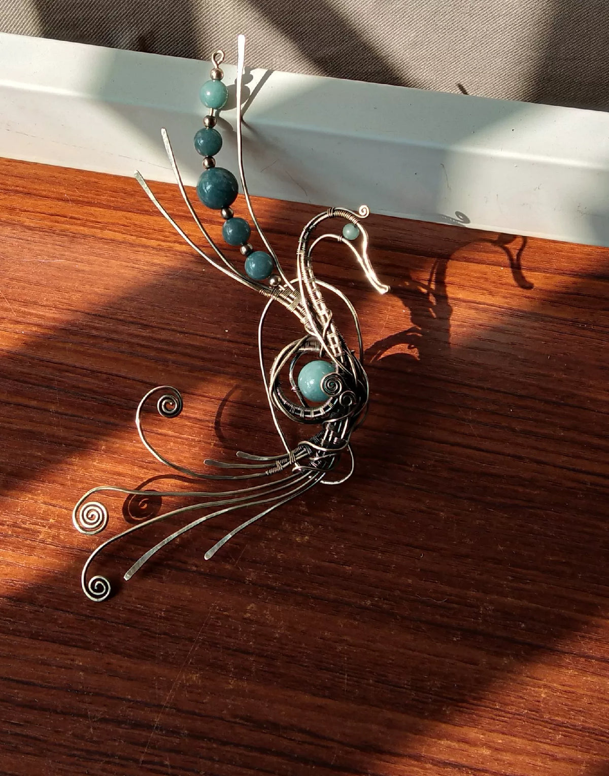 Ear Cuff in Ottone a Piume per Orecchio Destro