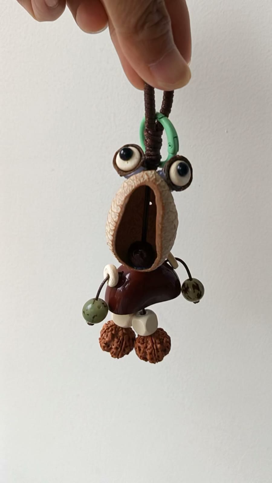 Handcrafted Nut Shell Funny Keychain