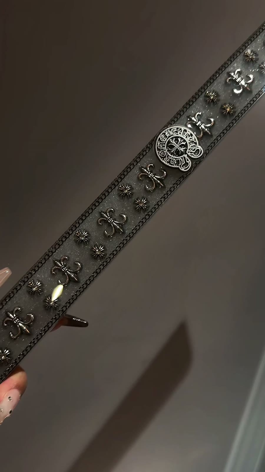 Chrome Hearts Alloy Tag Ruler Glitter