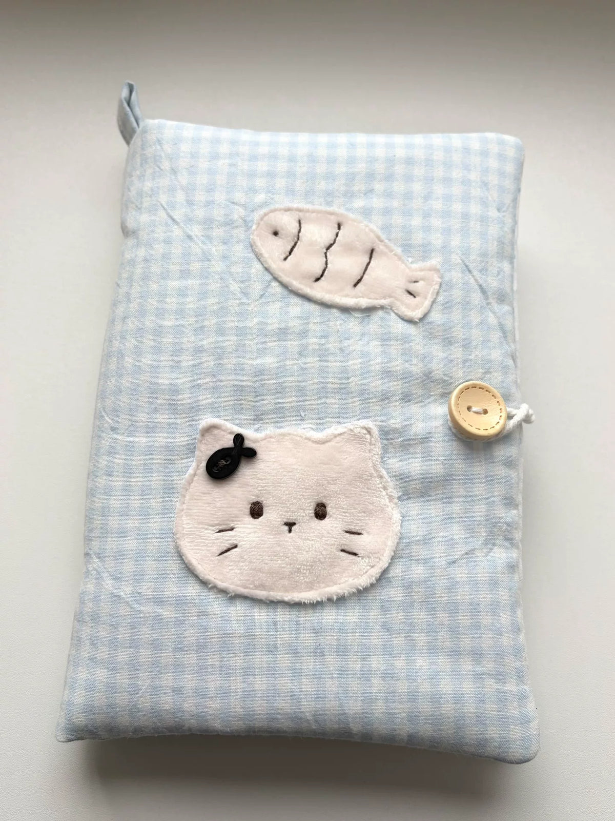 Handmade Quilted Cat Fish Notebook Cover
