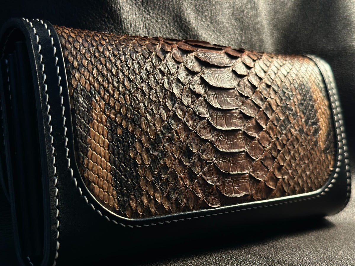Italian Leather Snake Skin Wallet