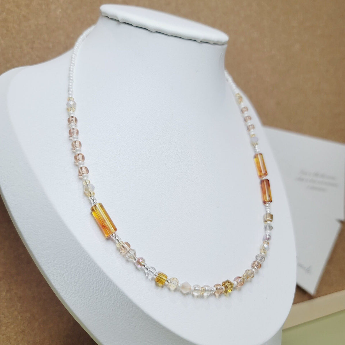 Milky White Seed Bead Necklace
