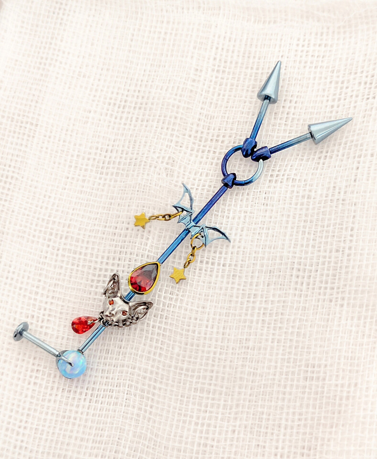 Titanium Ear Bridge Demon Nail Set