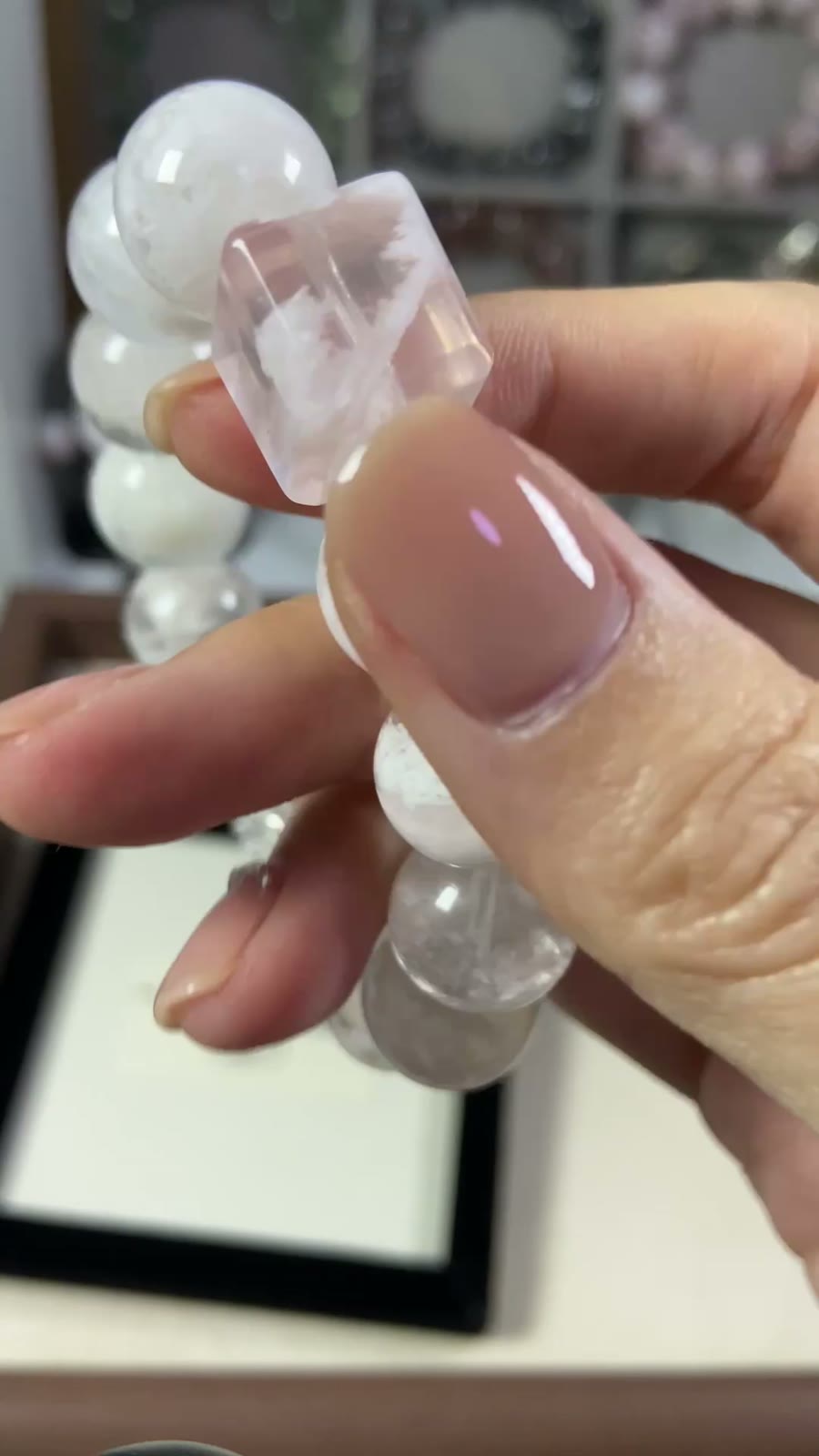 Snowflake Phantom Quartz Bracelet 14mm