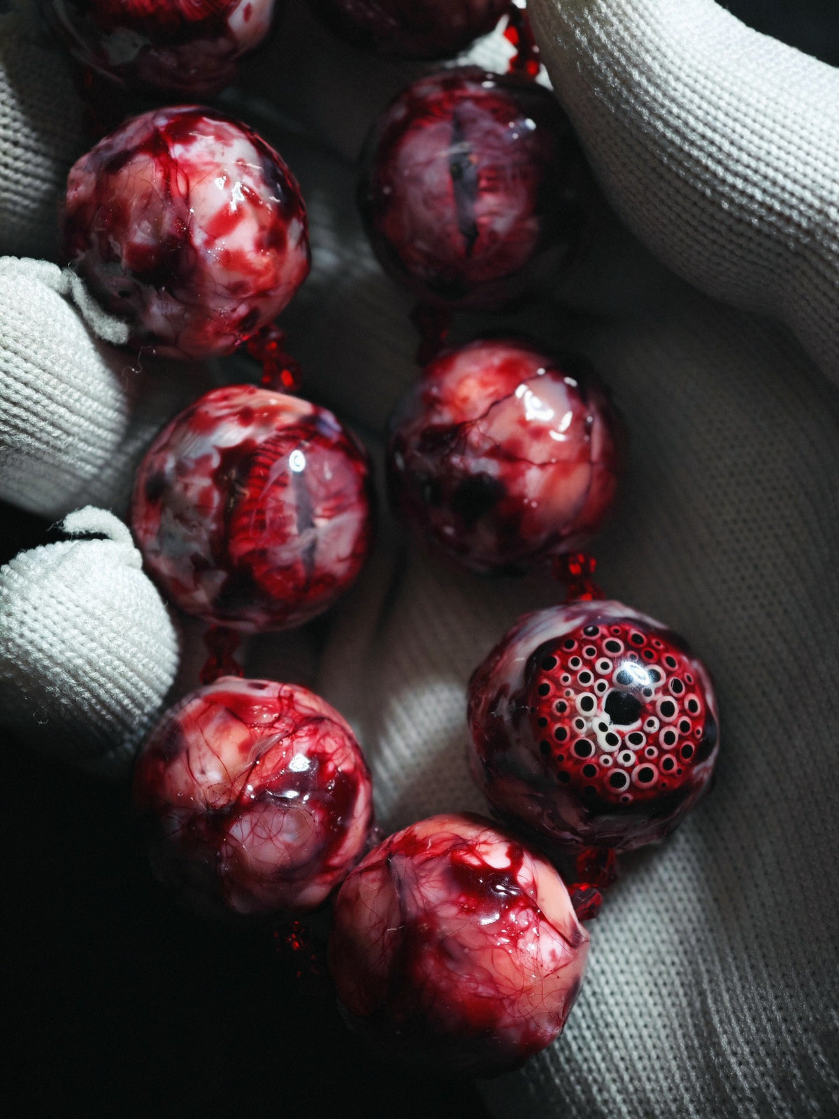 Cthulhu Eye Resin Bead Bracelet
