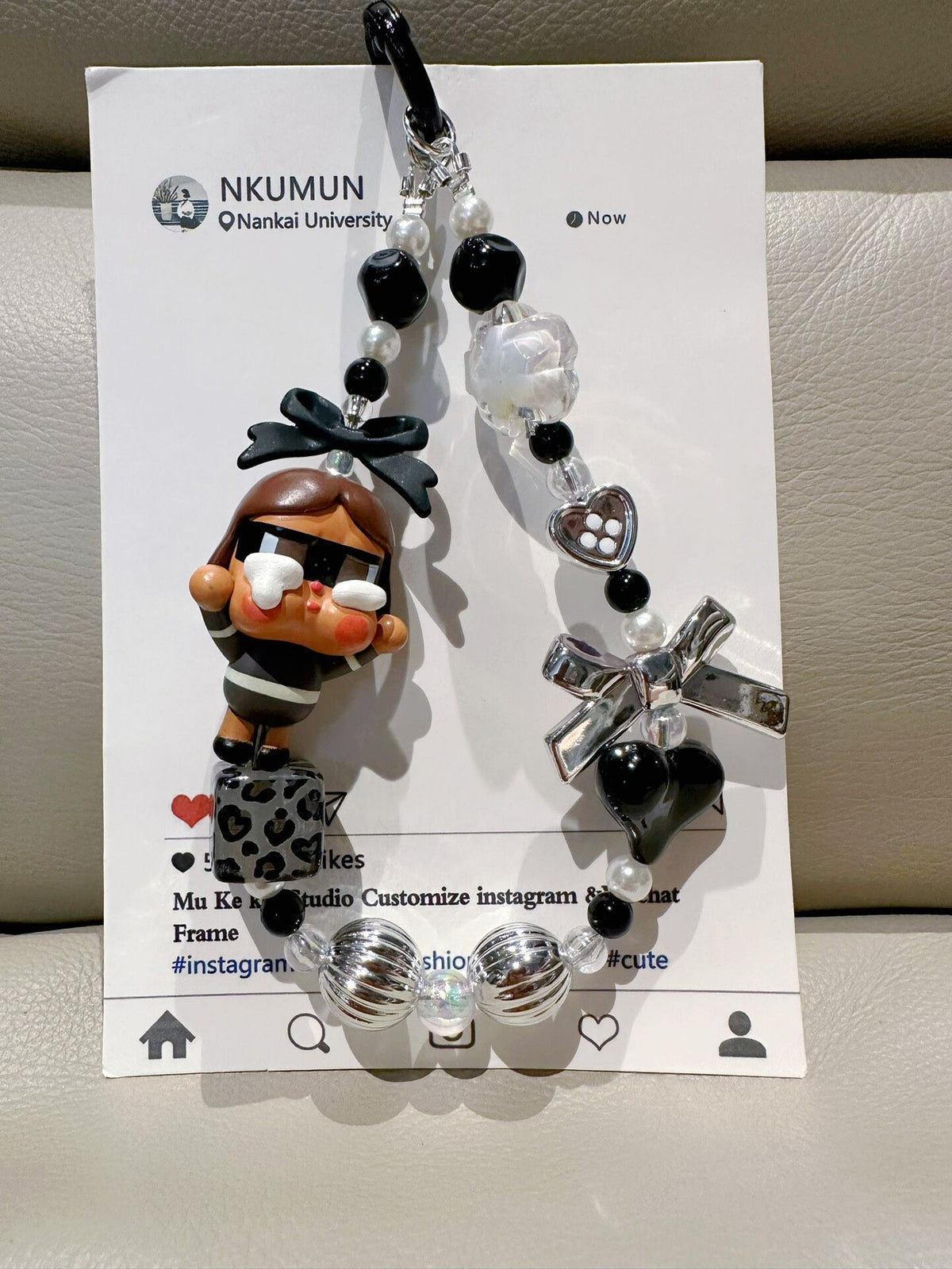 Crying Sunglasses Doll Phone Chain Keychain
