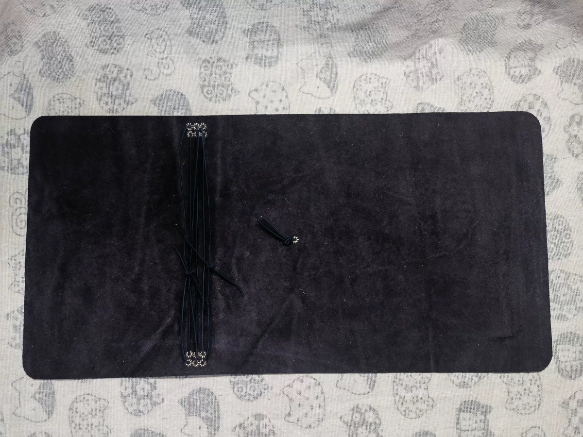 Inktblauw Leer A5 TN Tri Fold Hoes
