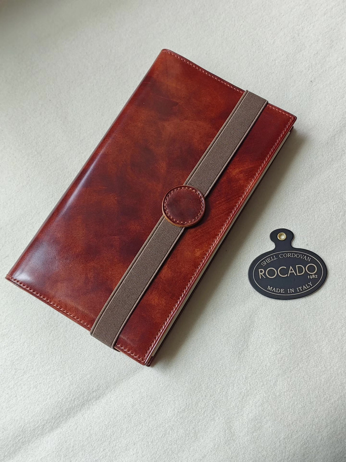 A5 Slim Ring Binder Notebook in Shell Cordovan