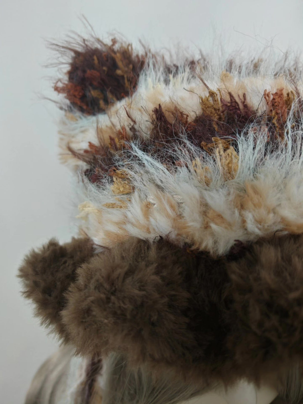 Handmade Cat Ear Hat Maillard Colors