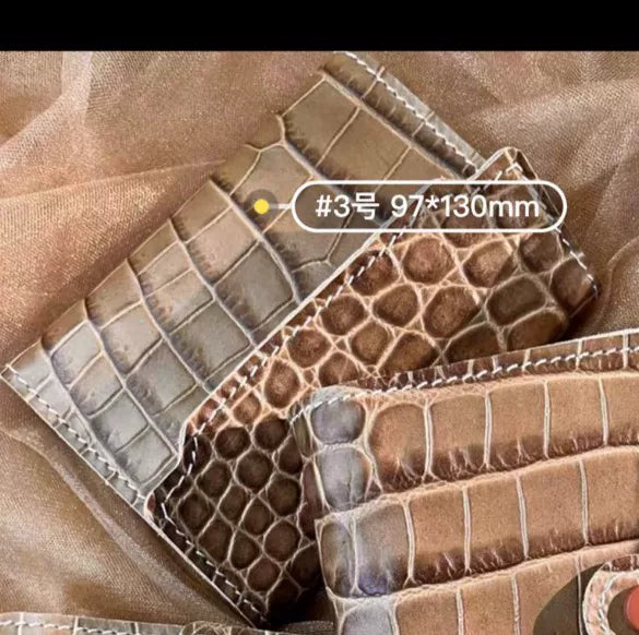 Crocodile Embossed Leather Binder Cover
