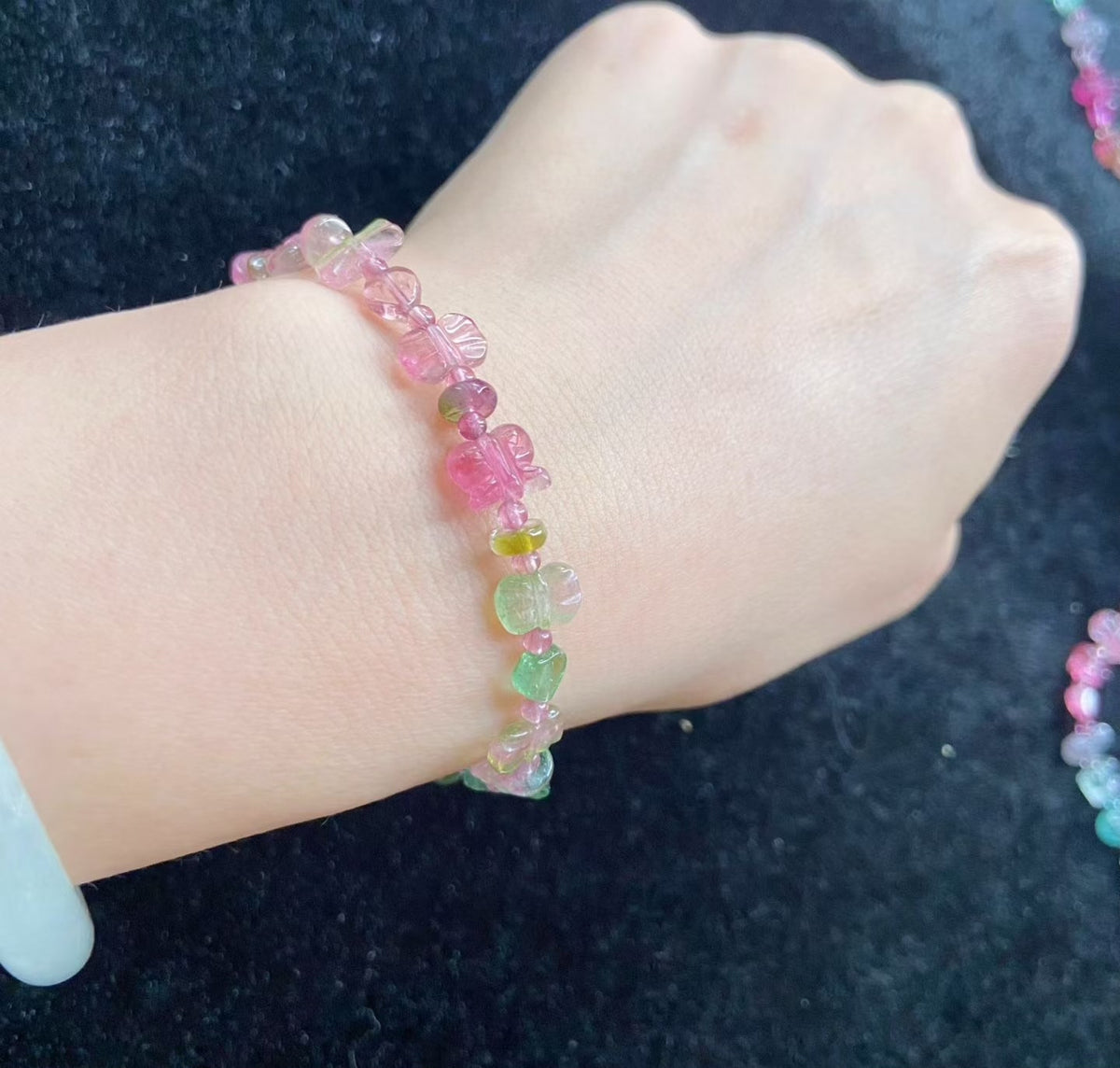 Bracciale Fiocco Arcobaleno in Tormalina Anguria
