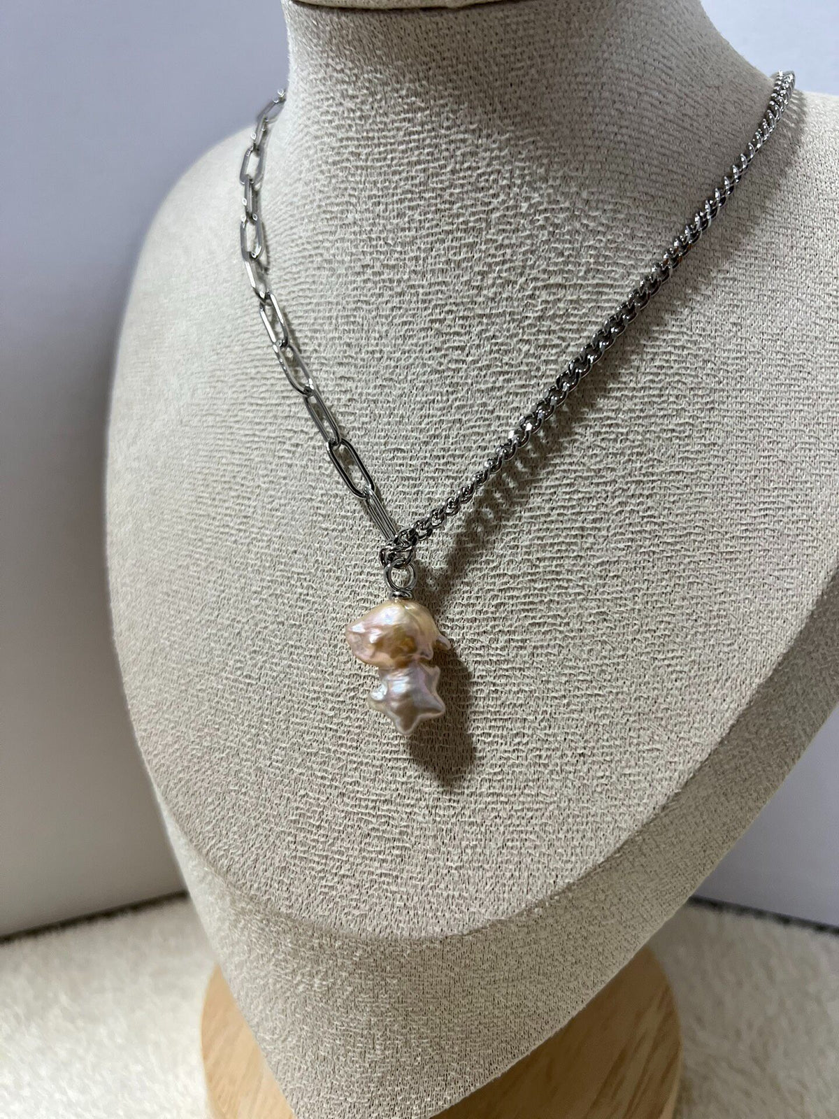 Star Pendant Dual Chain Necklace