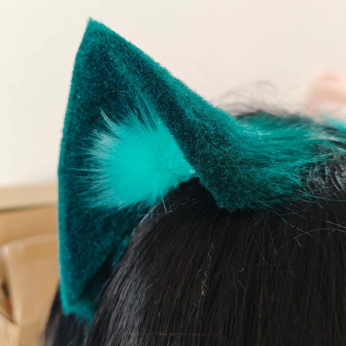Cat Ear Cosplay Headband Teal Accent