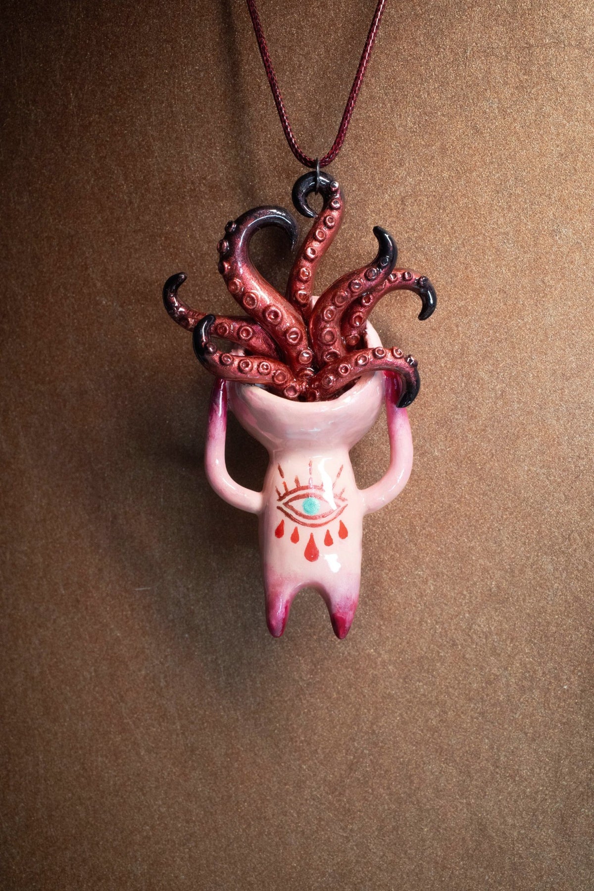 Cthulhu Tentacle Creature Pendant Necklace